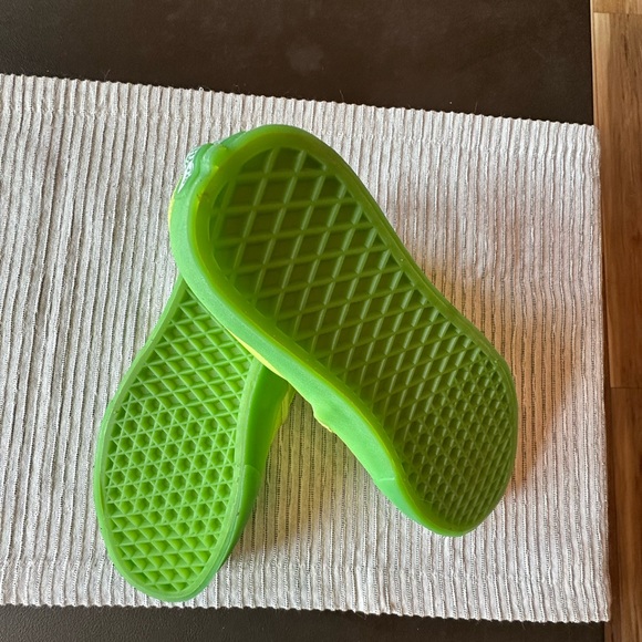 Vans Slip-On Patent Neon Lime Flats - Picture 3 of 4